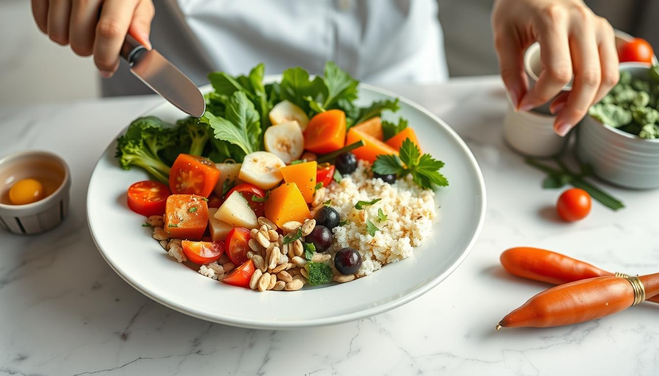 Quick weeknight dinner prepared in a home kitchen